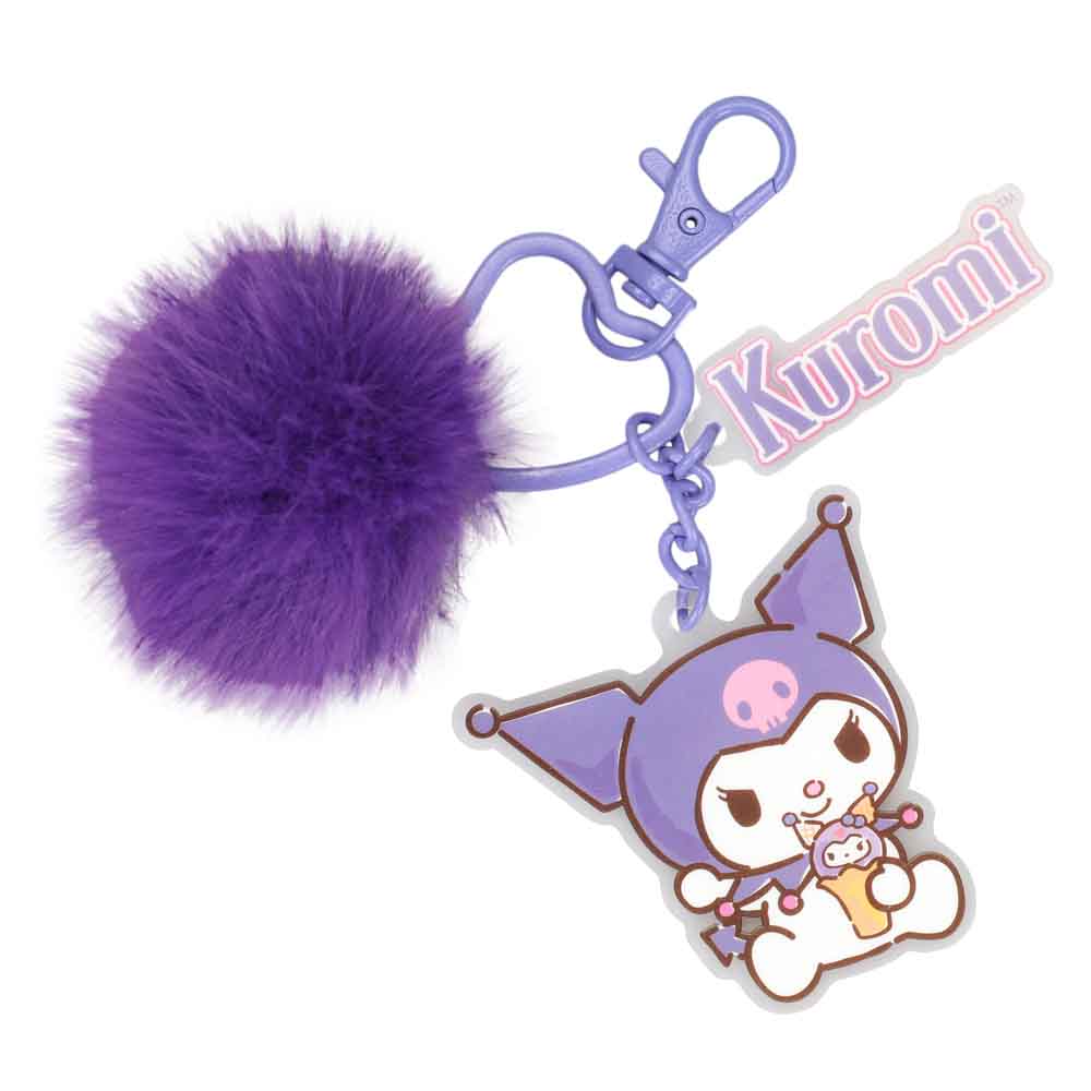 Sanrio Kuromi Boba Tea Purple Charm Keychain