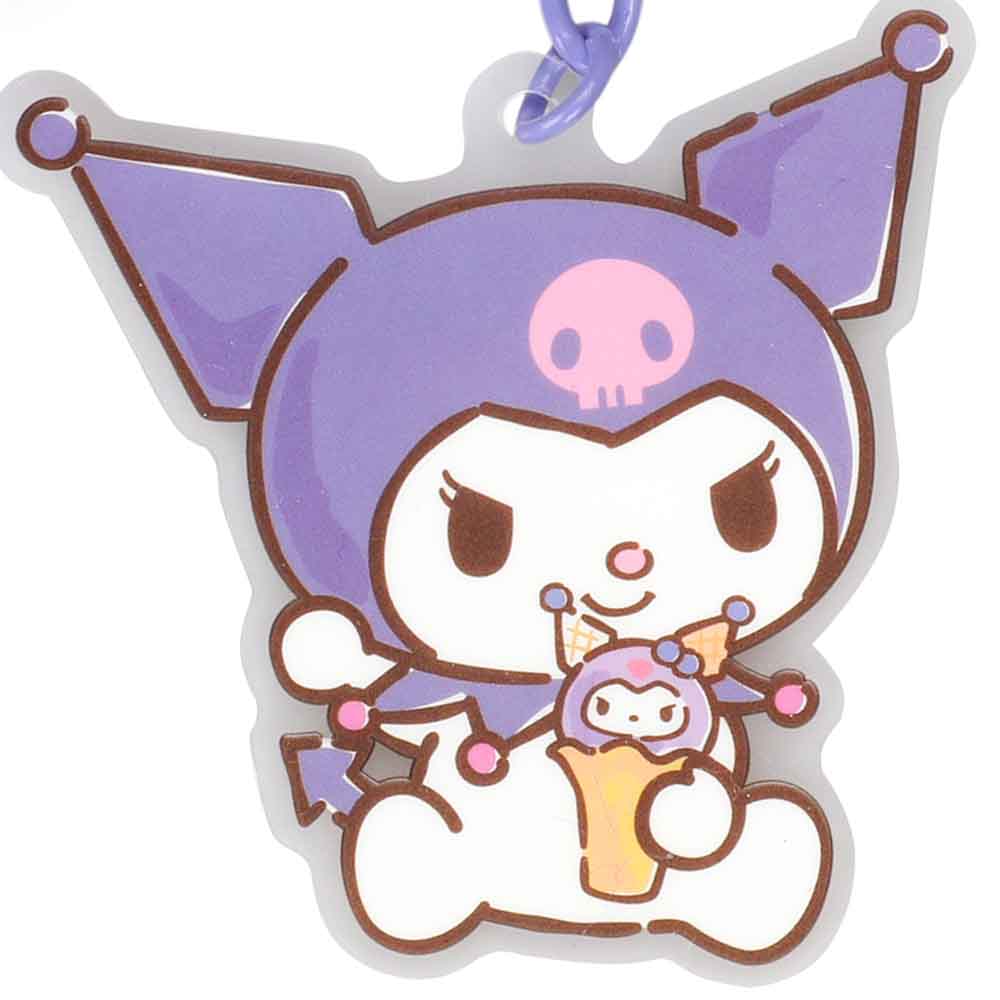 Sanrio Kuromi Boba Tea Purple Charm Keychain