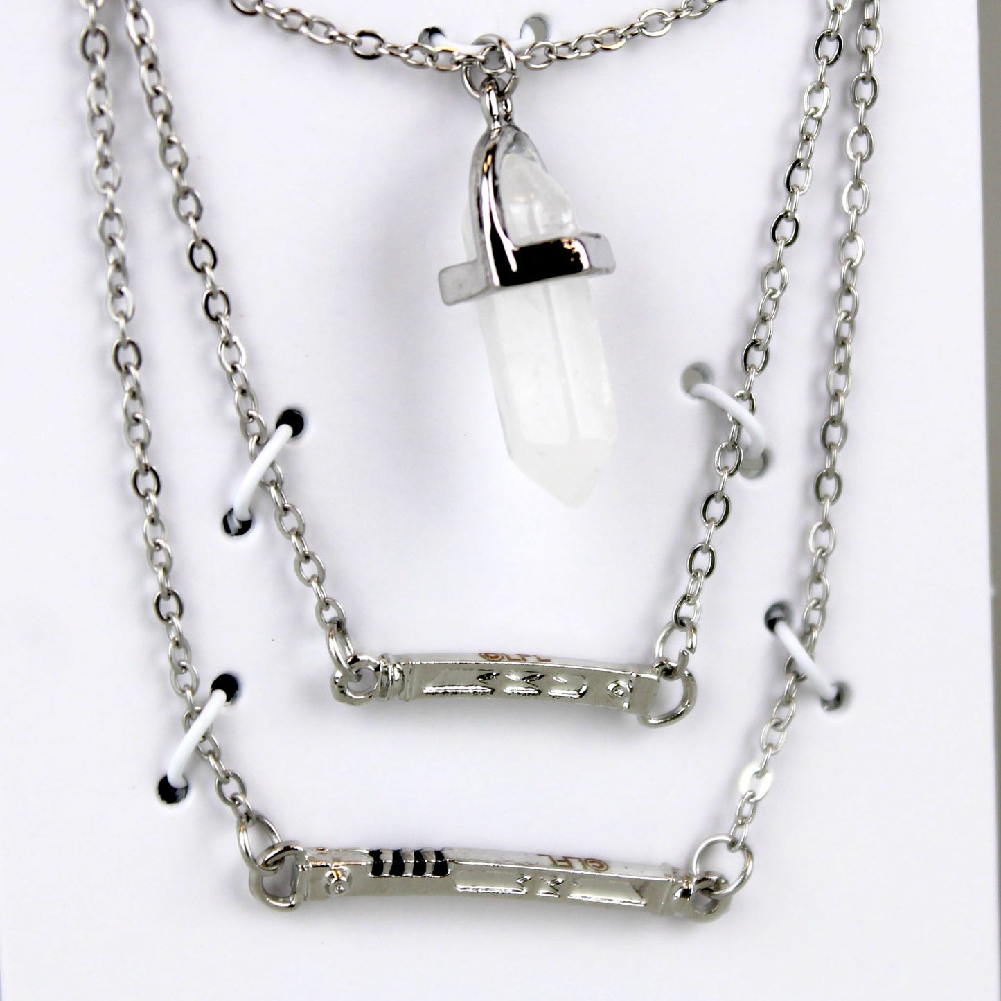 Lightsabers & Kyber Crystal (Star Wars: Ahsoka) Tiered Necklace