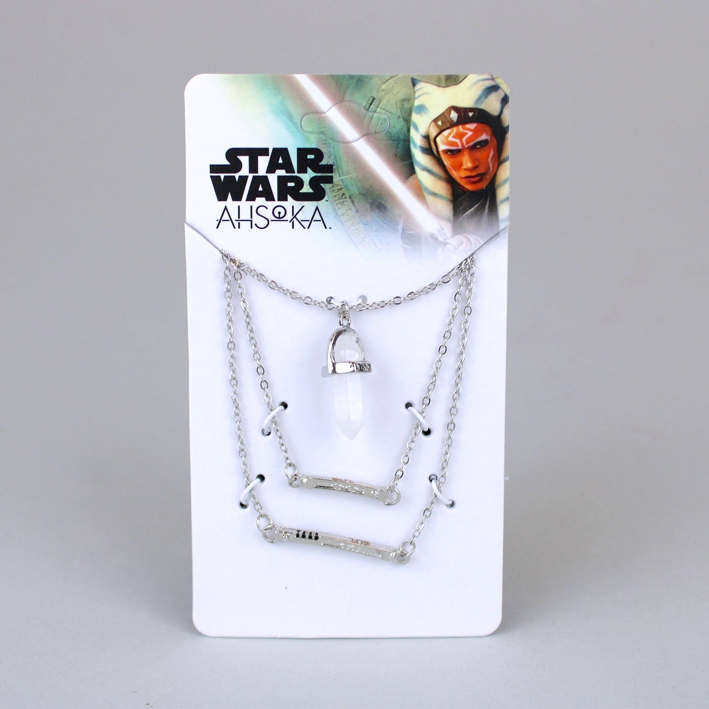 Lightsabers & Kyber Crystal (Star Wars: Ahsoka) Tiered Necklace