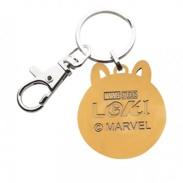 Loki Helmet Emblem Marvel Metal Keychain