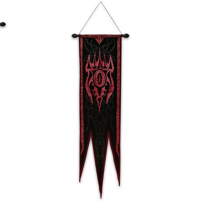Lord of the Rings Sauron Mace and Banner Metal Replica with One Ring