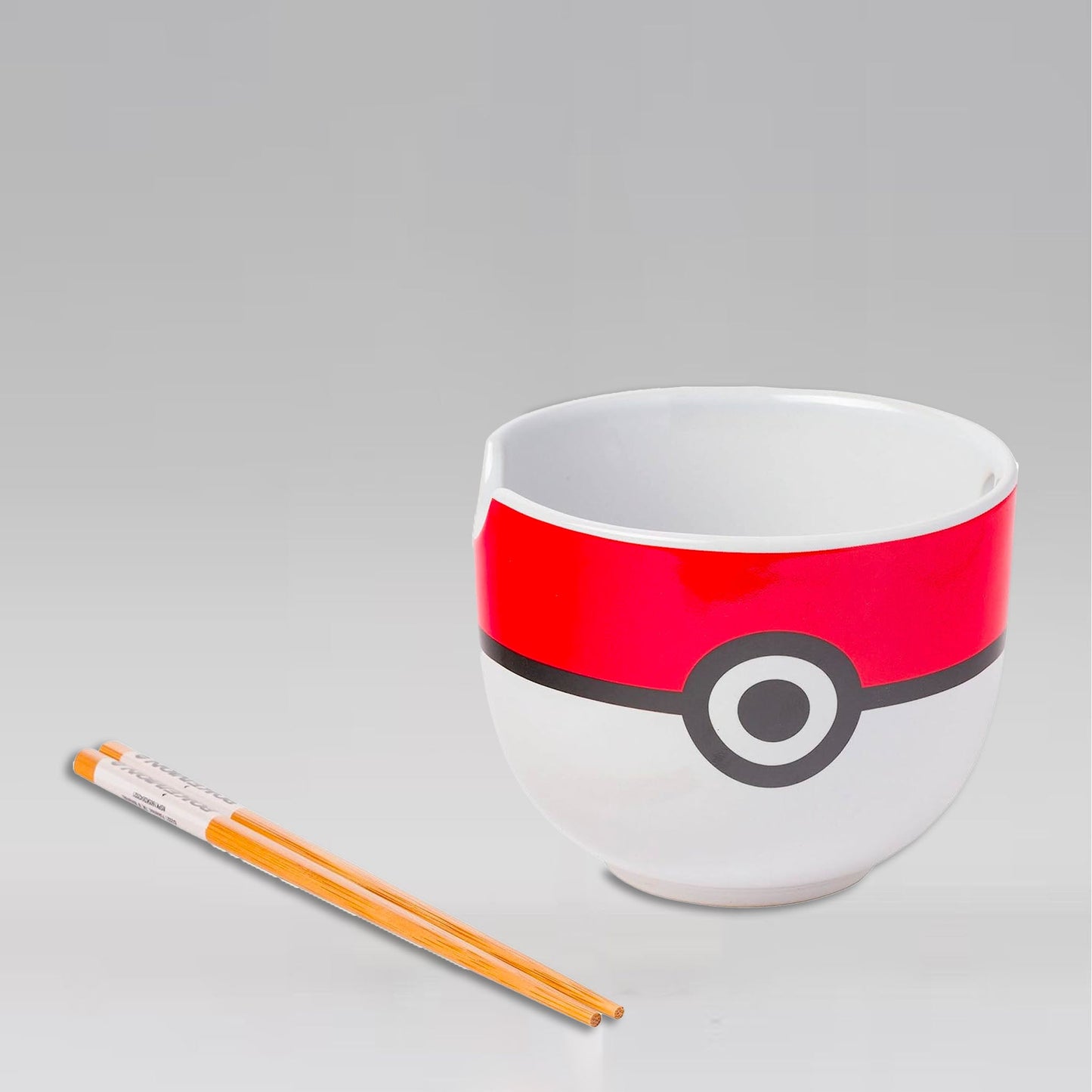 Poke Ball (Pokemon) 5" Ceramic Bowl with Chopsticks