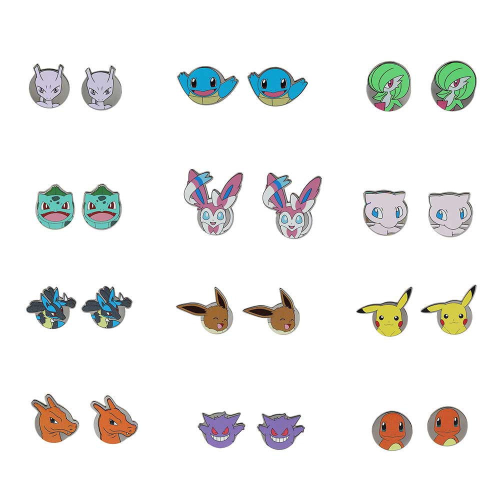 Pokemon Mixed Earring 12 Pack