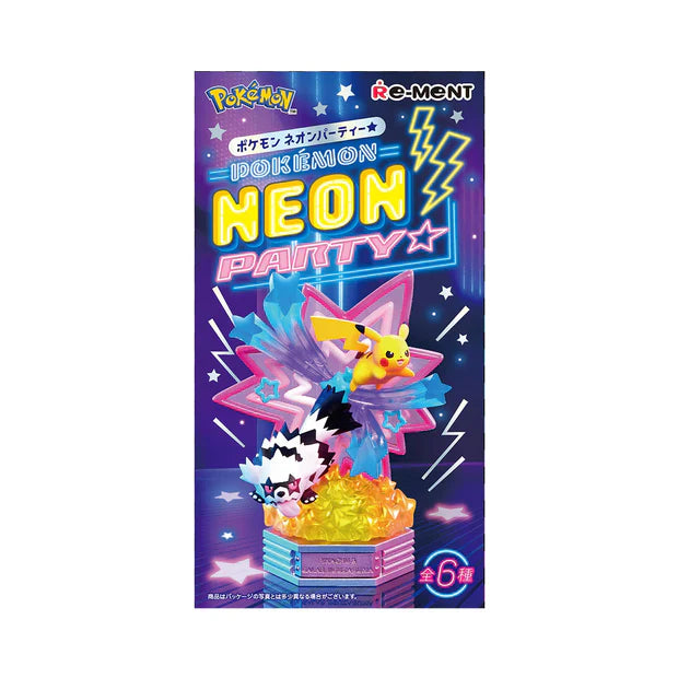 Pokemon: Neon Party Series Re-ment Blind Box Mini Figures (Full Set Case of 6)