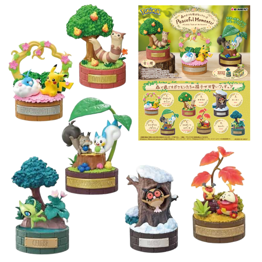 Pokemon Peaceful Moments: Little Forest Series 2 Gashapon Blind Boxes Full Set of 6