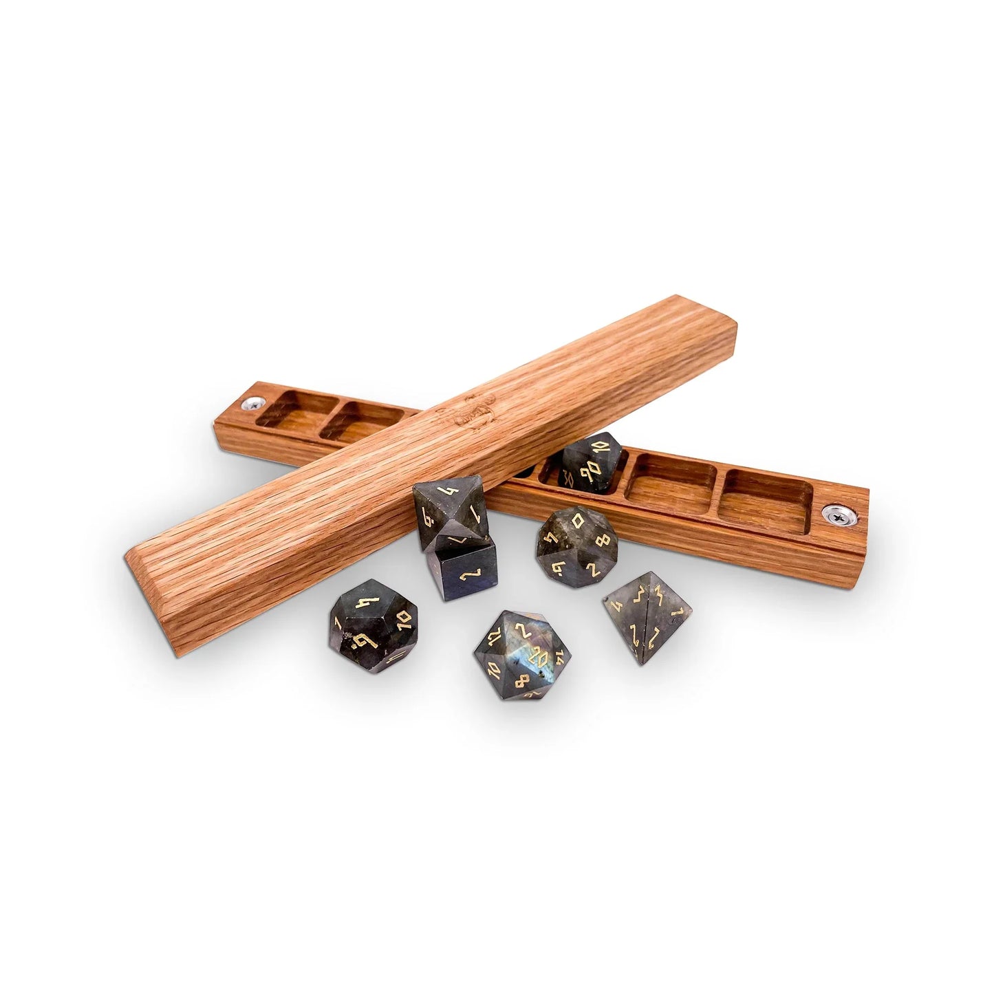 Chest of Holding Dice Case - Red Oak Wood Box