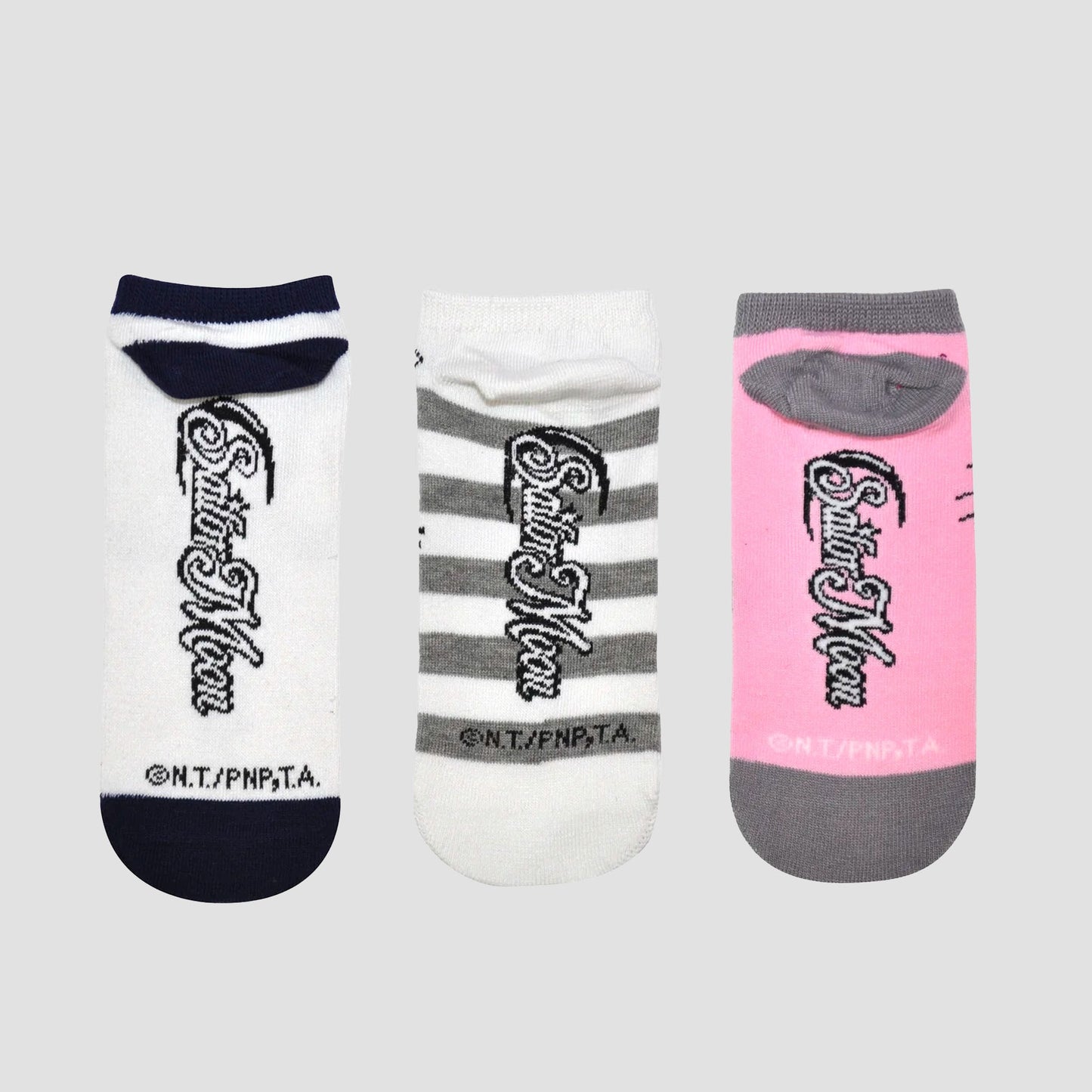 Sailor Moon Luna, Artemis, Diana 3-Pack Women's Lowcut Socks