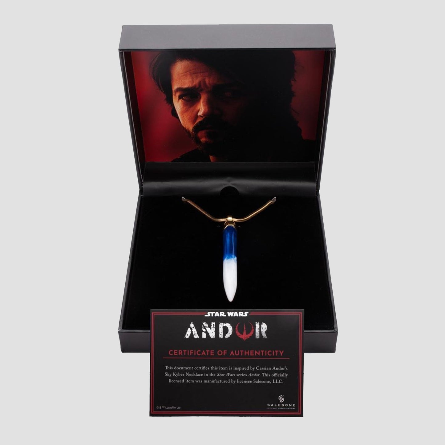 Sky Kyber Crystal Necklace (Star Wars: Andor) Pendant Prop Replica