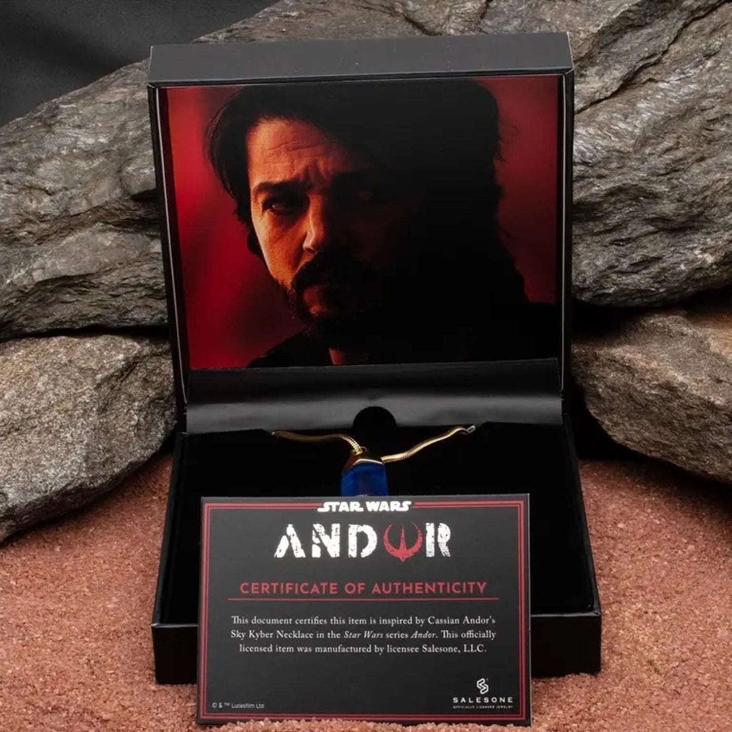 Sky Kyber Crystal Necklace (Star Wars: Andor) Pendant Prop Replica