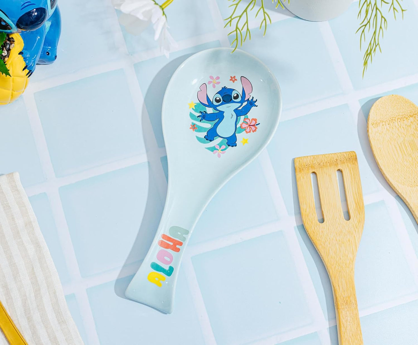 Disney Lilo & Stitch Aloha Ceramic Spoon Rest