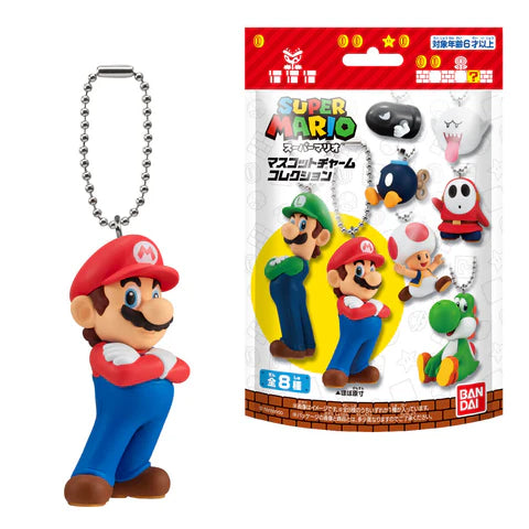 Super Mario Bros. Mini Figure Mascot Charms: Blind Bags Display of 10