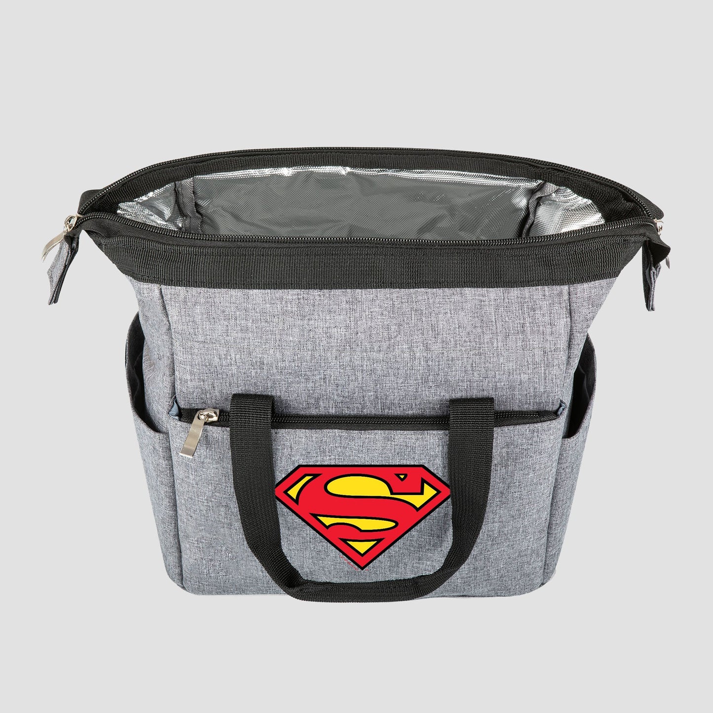Superman Logo (DC Comics) Heather Gray Insulated Lunch Tote Bag