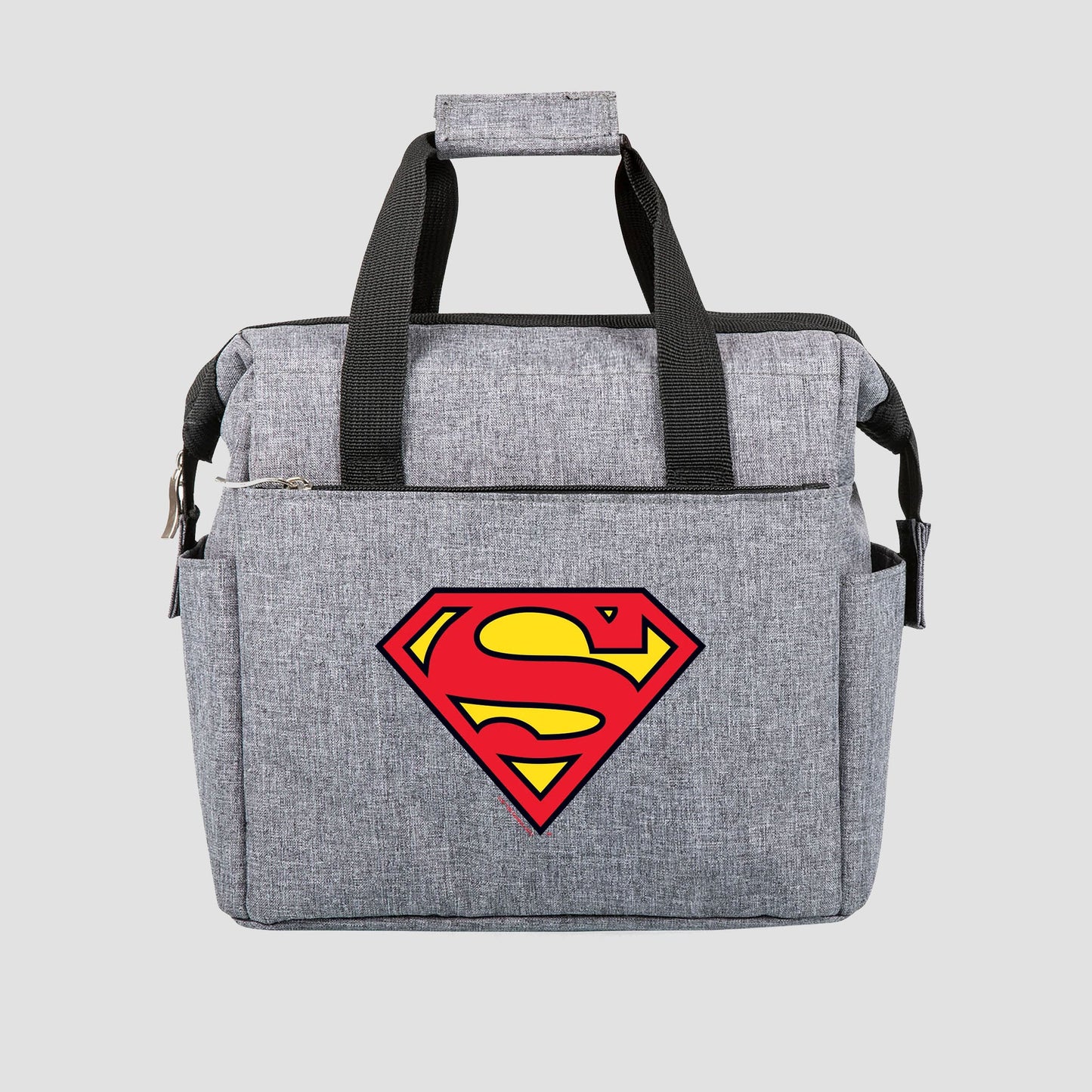 Superman Logo (DC Comics) Heather Gray Insulated Lunch Tote Bag