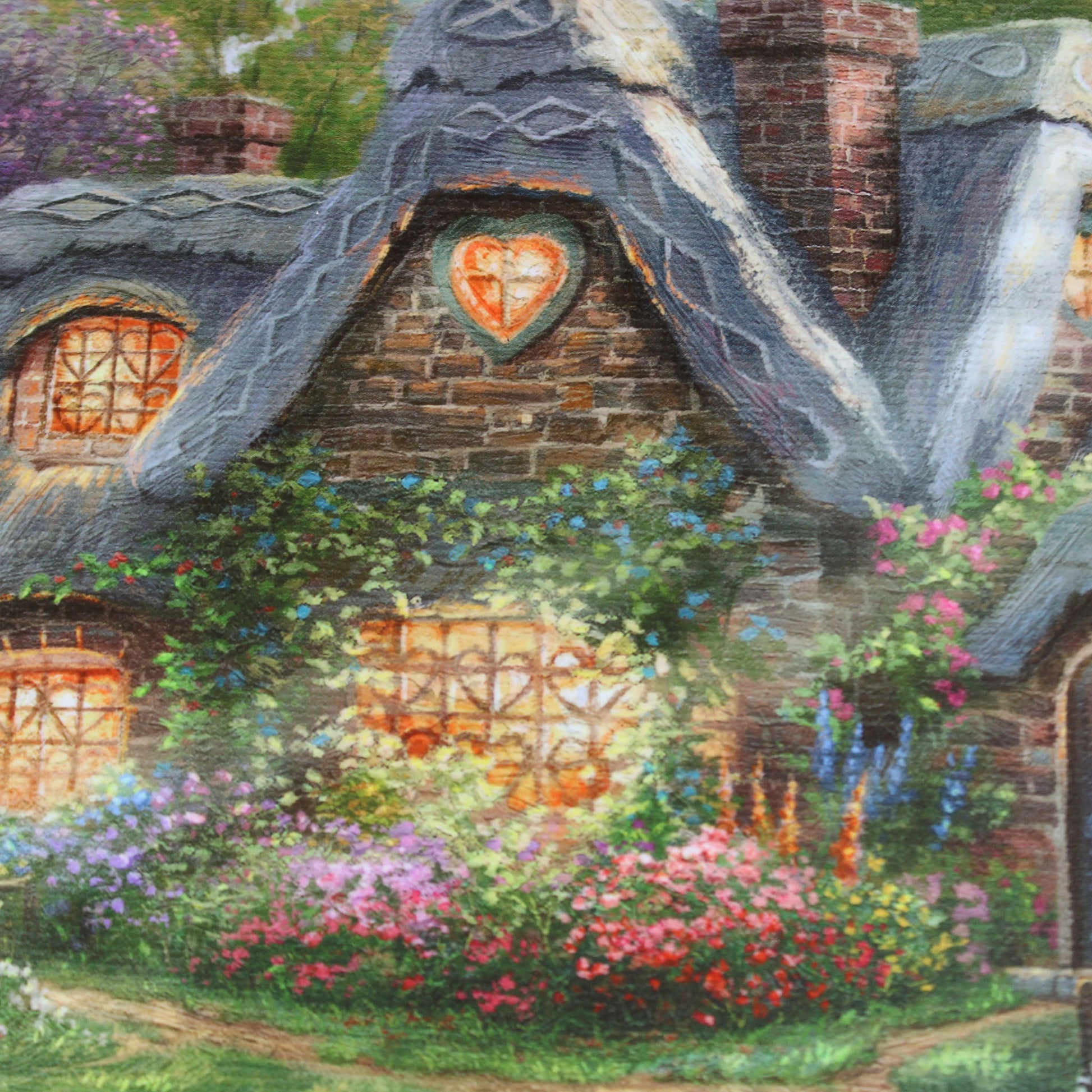 "Sweetheart Cove" (Disney) Mickey and Minnie Thomas Kinkade Framed Art Print