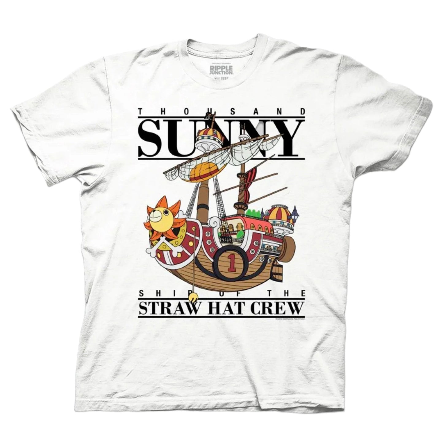 Thousand Sunny (One Piece) Ship of the Straw Hat Crew White Unisex Shirt