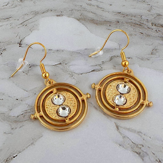 Time Turner (Harry Potter) Fixed-Pose Dangle Earrings