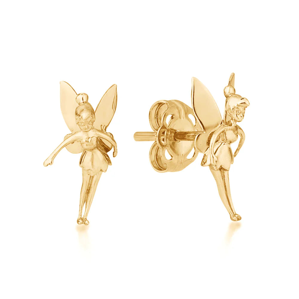 Tinker Bell (Peter Pan) Disney Gold Plated Stud Earrings