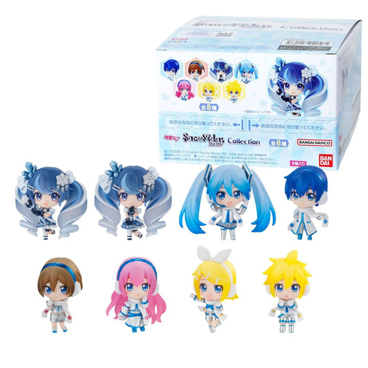 Vocaloid Snow Miku 2025: Bandai Shokugan Blind Boxes Retail Display of 8