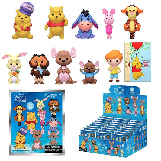Disney Winnie The Pooh Series 65 Foam Character Keychain Bag Clips: Blind Bags Case of 24