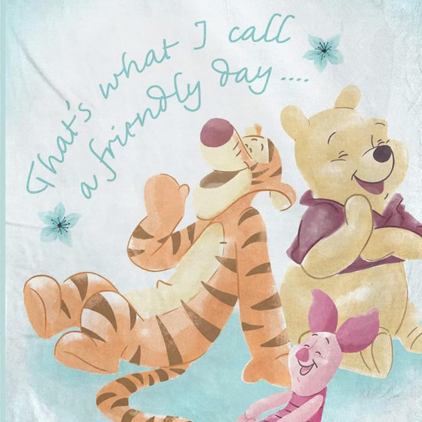 Winnie the Pooh & Friends (Disney) Silk Touch Sherpa Backed Throw Blanket