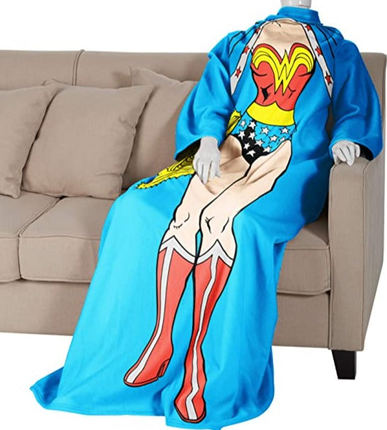 Wonder Woman Blanket With Sleeves