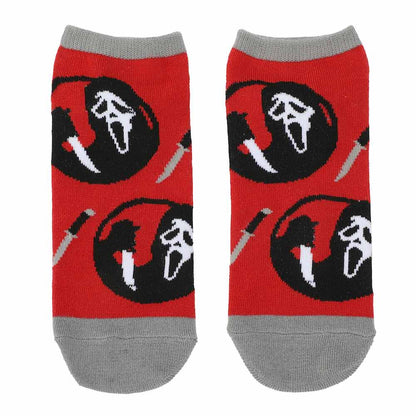 Scream Ghost Face 5 Pack Ladies Ankle Socks