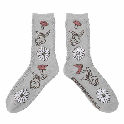 Dreamworks Shrek & Donkey Women's 2 Pair Crew Socks