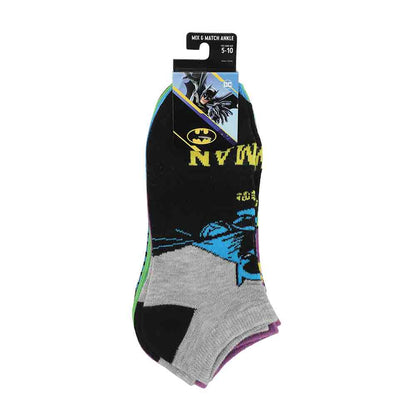 DC Comics Batman & Joker 5 Pair Ankle Socks