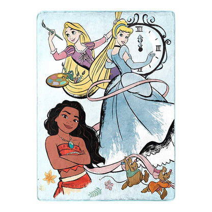 Disney Princess Powder Blue Silk Touch Throw Blanket