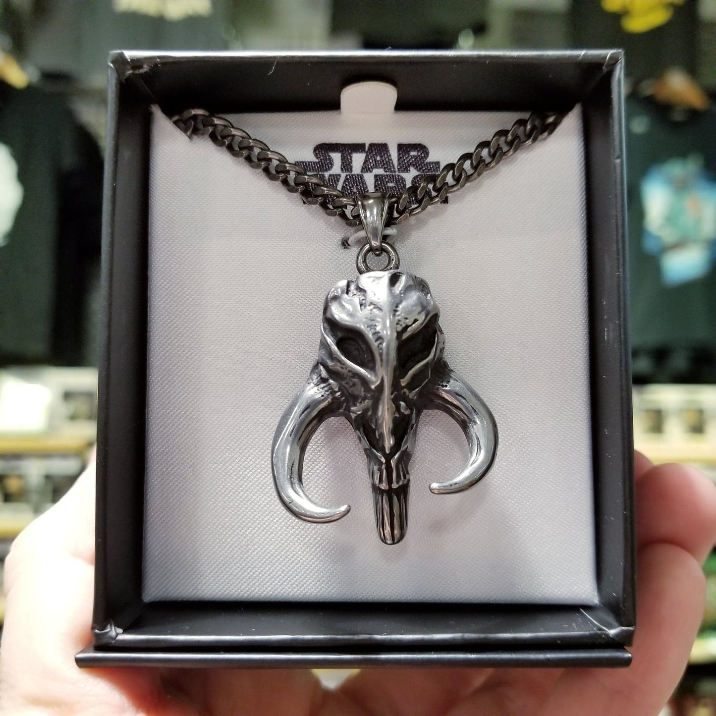 Mandalorian Mythosaur Skull (Star Wars) Stainless Steel Antiqued Unisex Pendant