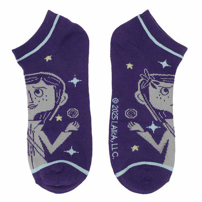 Coraline Characters 5 Pair Ankle Socks
