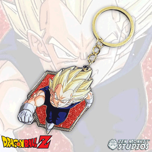 Dragon Ball Z Vegeta Gold Enamel Keychain