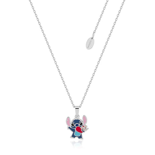DIsney Lilo & Stitch Heart Enamel Necklace
