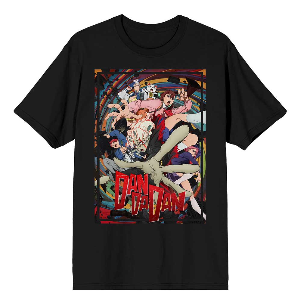 Dan Da Dan Characters Black T-Shirt