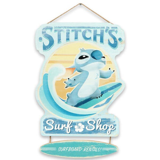 Disney Lilo & Stitch - "Stitch's Surf Shop" 9-inch Hanging Sign