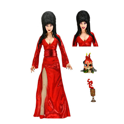 Elvira Mistress of the Dark Red, Fright and Boo Red Dress  7” Ultimate Action Figure