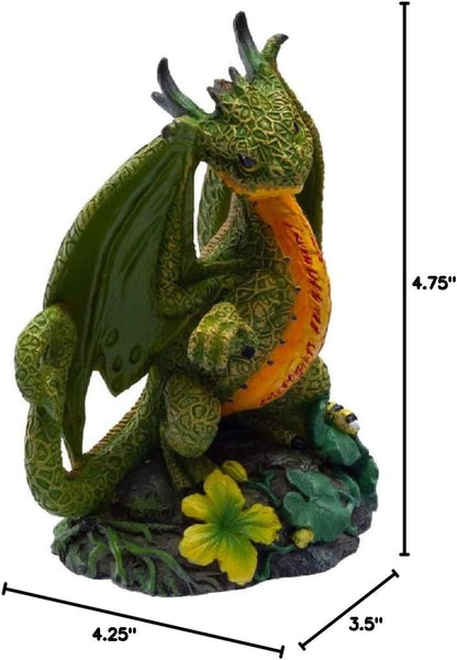 Fantasy Dragon Cantaloupe Resin Figurine