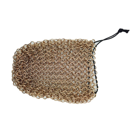 Stainless Steel Gold Chainmail Dice Bag