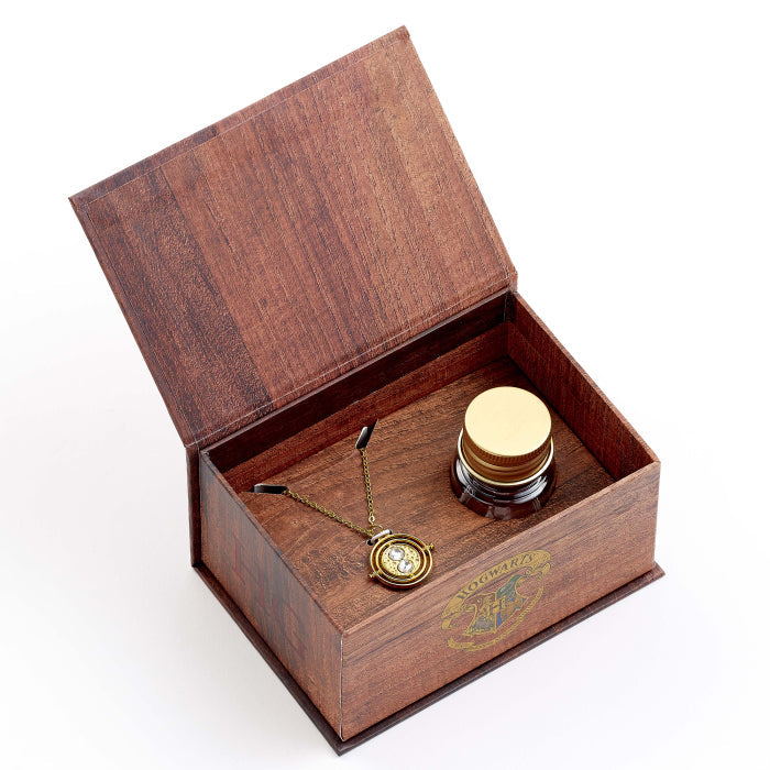 Harry Potter Time Turner Necklace and Stud Earrings Jewelry Boxed Gift Set