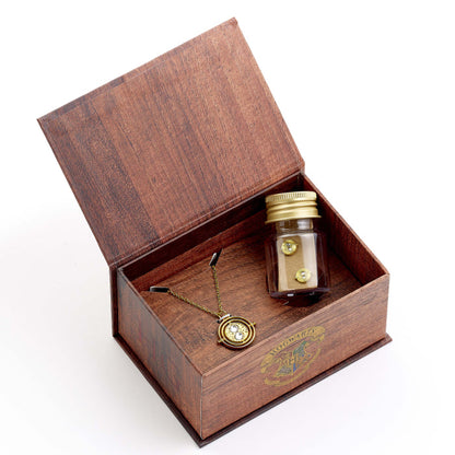 Harry Potter Time Turner Necklace and Stud Earrings Jewelry Boxed Gift Set