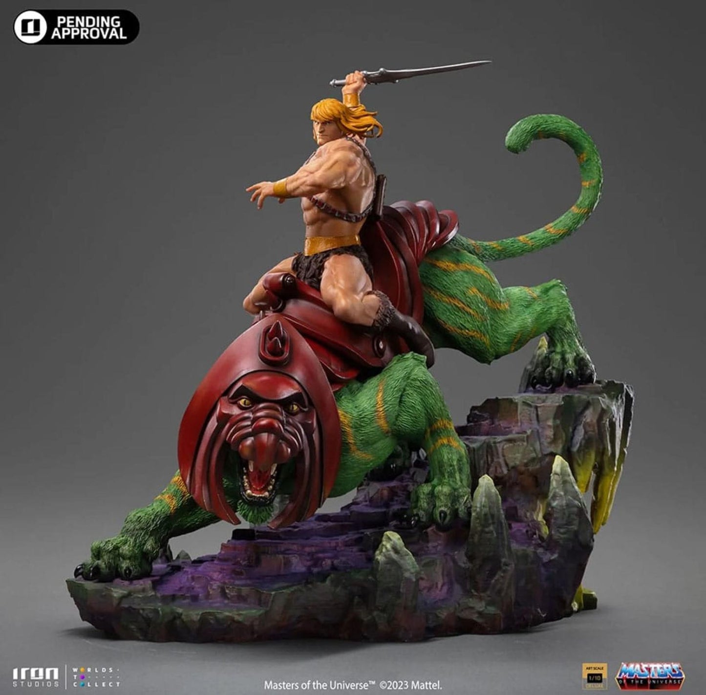 He-Man and the Masters of the Universe He-Man & Battle Cat 1/10 Scale Statue by Iron Studios