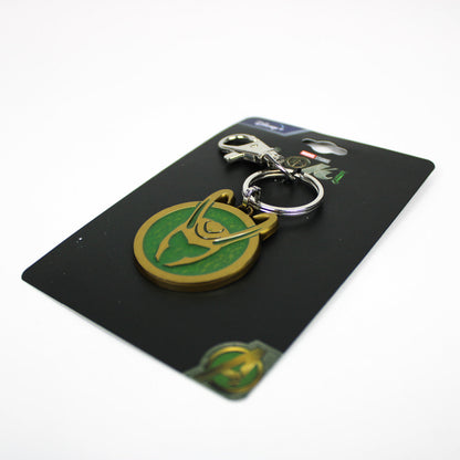 Loki Helmet Emblem Marvel Metal Keychain