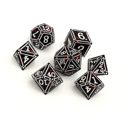 Ironworks - Hidden in the Shadows 7 Piece RPG set Alloy Dice