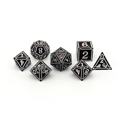 Ironworks - Hidden in the Shadows 7 Piece RPG set Alloy Dice