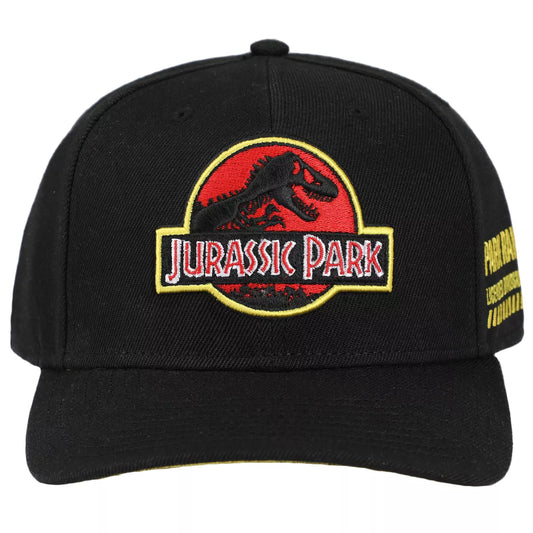 Jurassic Park Ranger Pre-Curved Snapback Hat (Black)