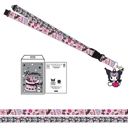 Sanrio Kuromi with Cherries and Cookies Double-Sided Breakaway Lanyard