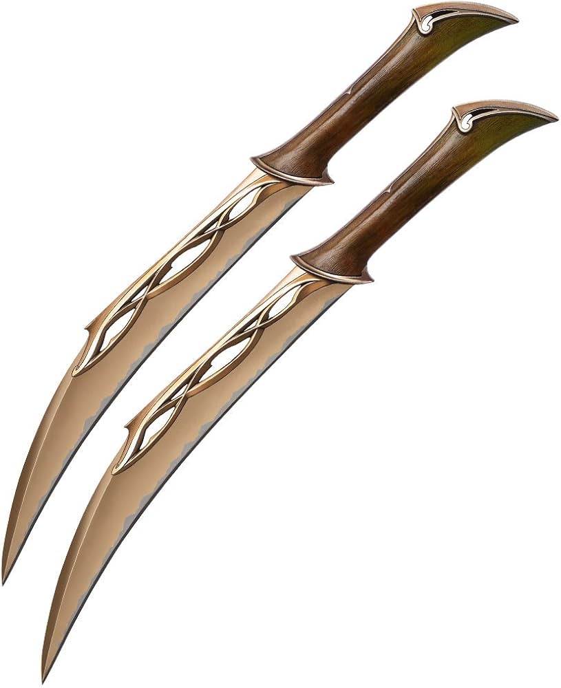 Lord of The Rings The Hobbit Fighting Knives of Tauriel Steel Replicas