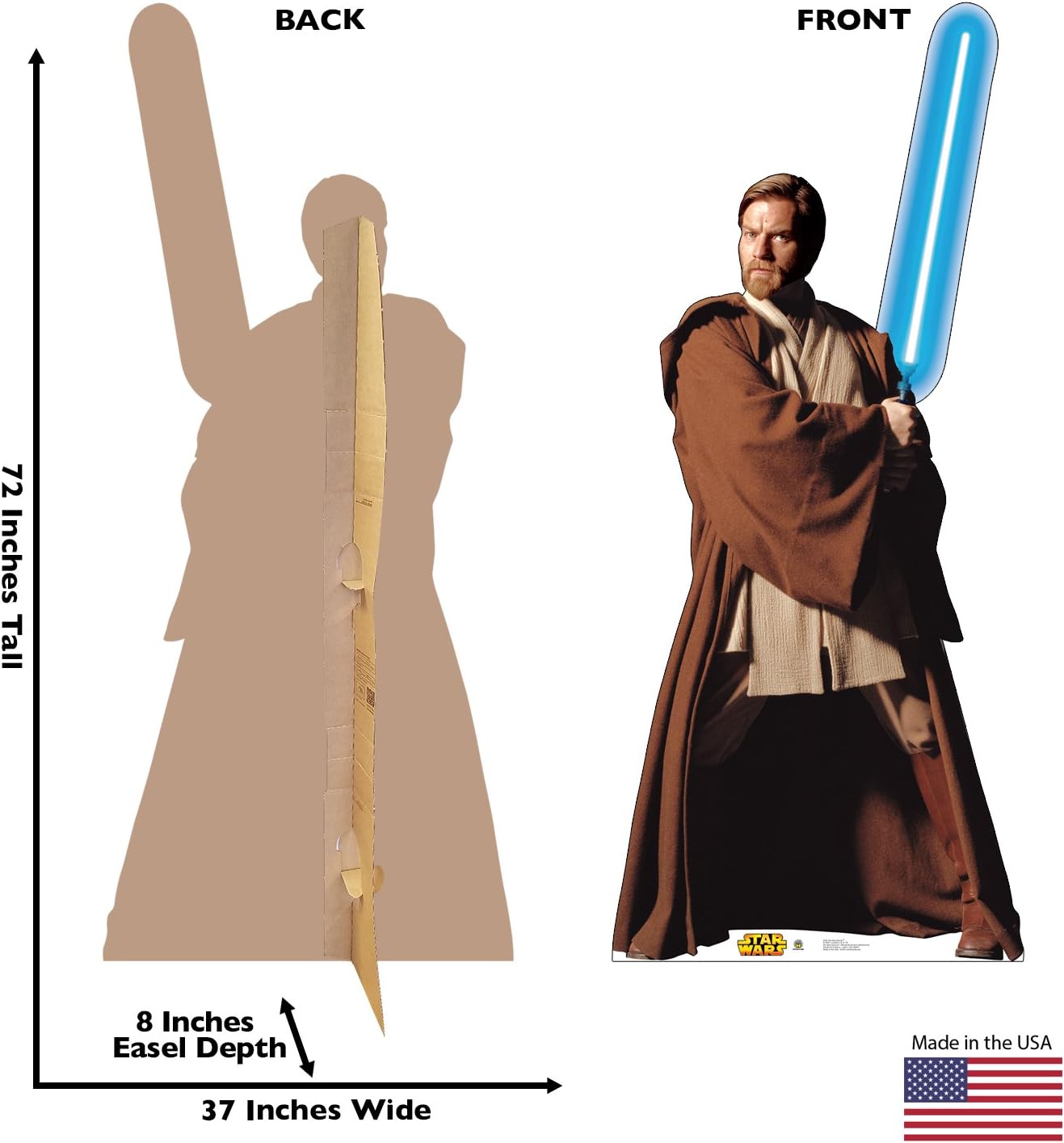 Obi-Wan Kenobi Life Size Cardboard Cutout Standup - Star Wars Prequel Trilogy