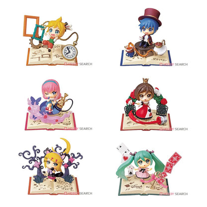 Hatsune Miku Secret Wonderland Collection Re-Ment Retail Display of 6